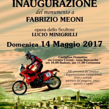 Gio Sala all’inaugurazione del monumento dedicato a Fabrizio meoni